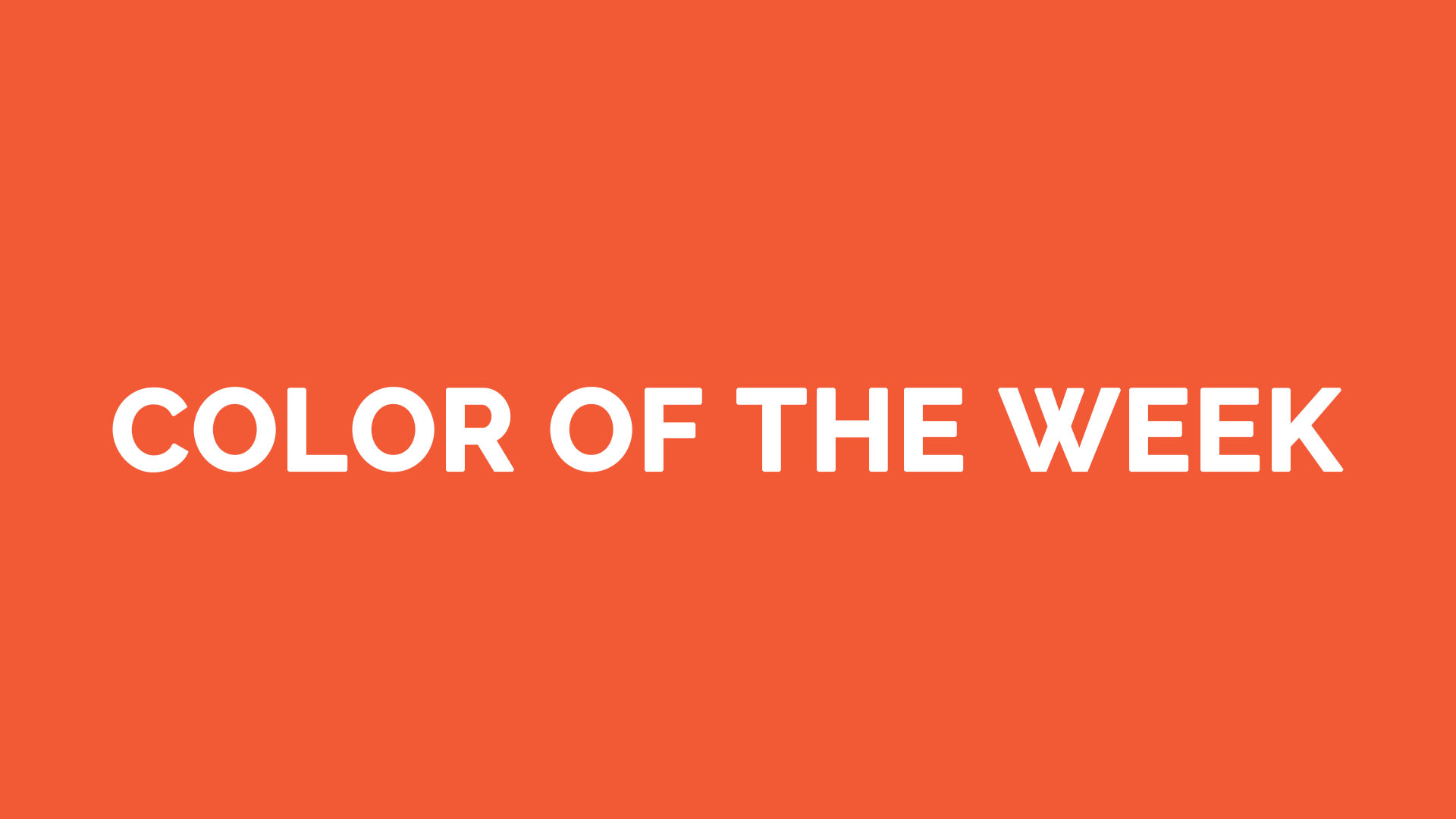 Color of the Week - Orange