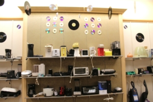A look at the houseware and electronics display.