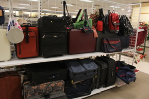 Luggage items such as suitcases are displayed.